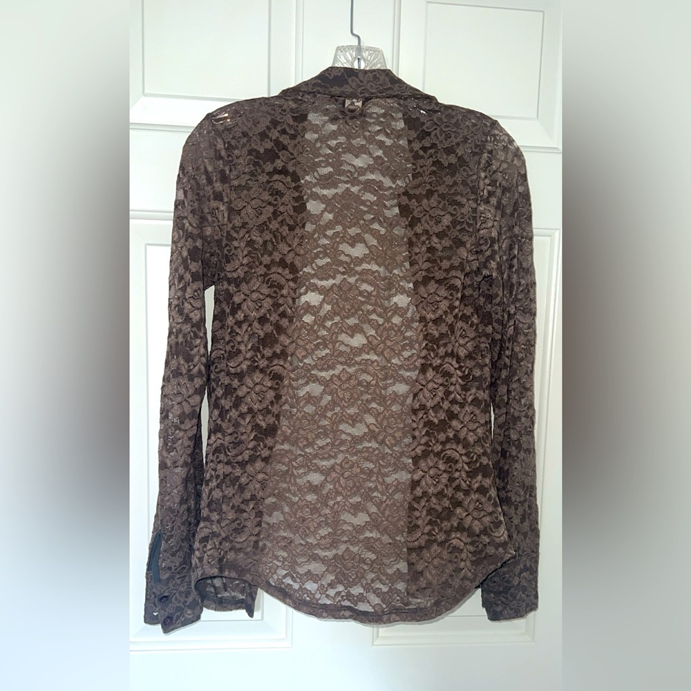 Lace button down shirt